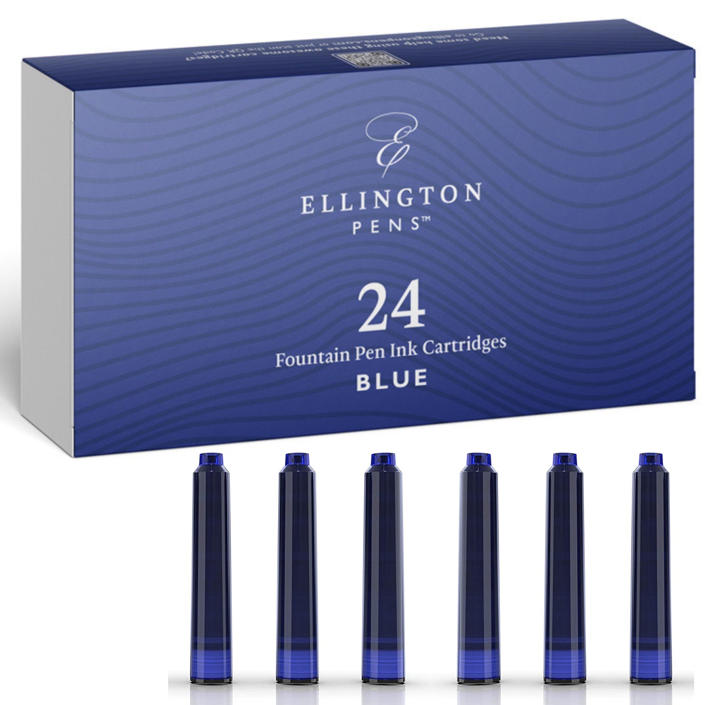 Nachfüllbare Tintenpatronen – 24er-Pack – Kompatibel mit Ellington Pens 24 Blau