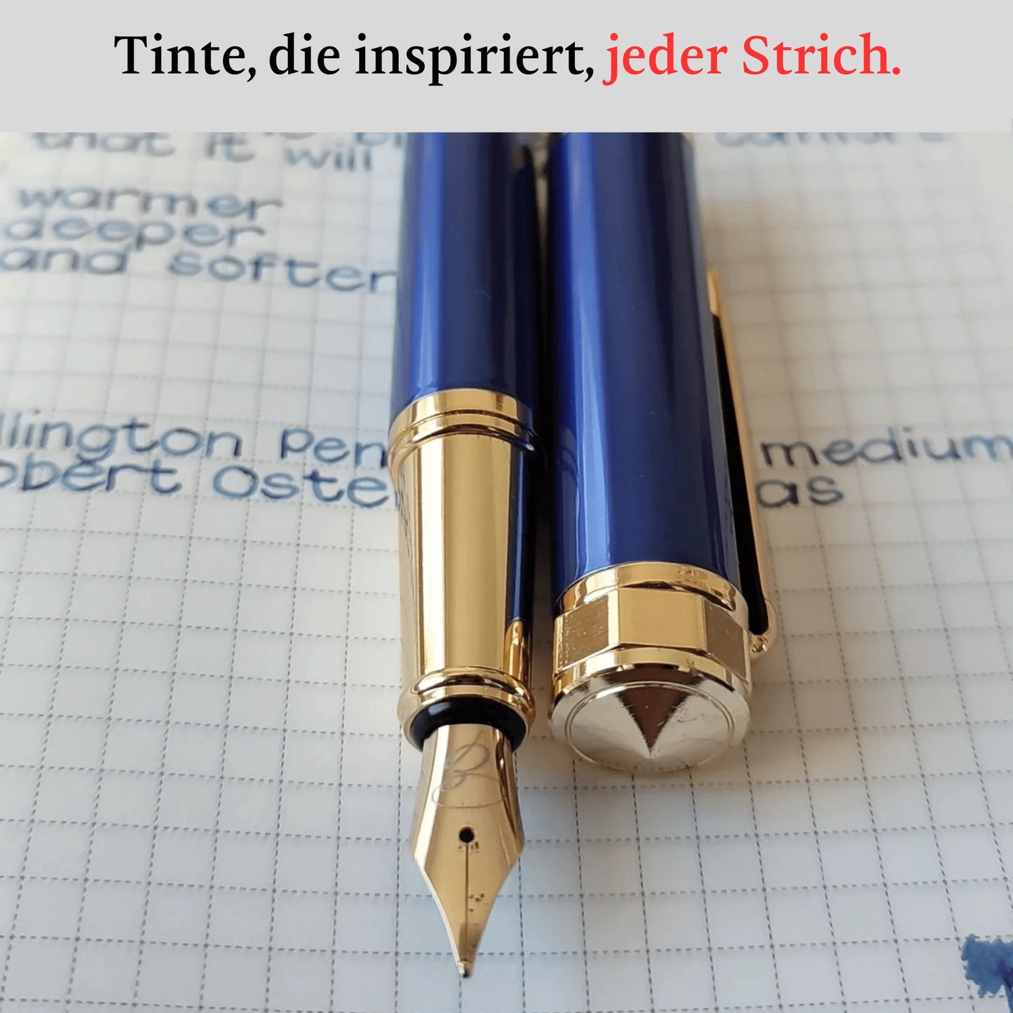 Nachfüllbare Tintenpatronen – 24er-Pack – Kompatibel mit Ellington Pens 24 Blau