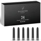 Nachfüllbare Tintenpatronen – 24er-Pack – Kompatibel mit Ellington Pens 24 Schwarz
